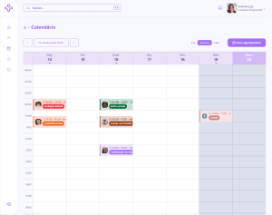 Visualização completa do calendário
