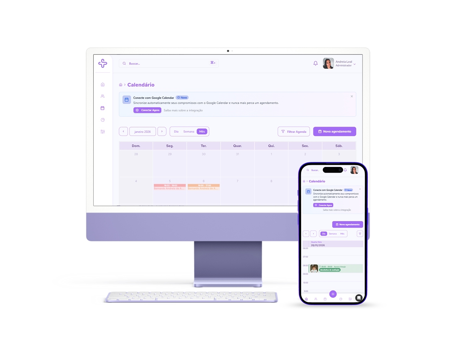 Agenda inteligente para terapeutas com lembretes WhatsApp